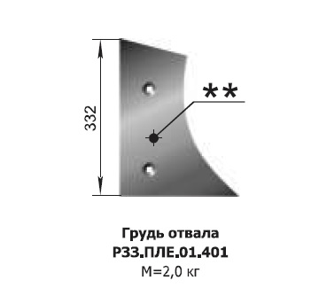 Грудь отвала ПЛЕ 21.401 к плн-3;4;5