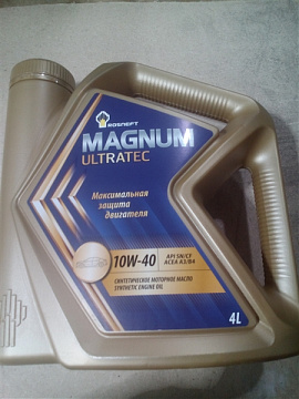 Масло моторное 10W40 (синт.) 4 л. Роснефть Magnum Ultratec SN/CF