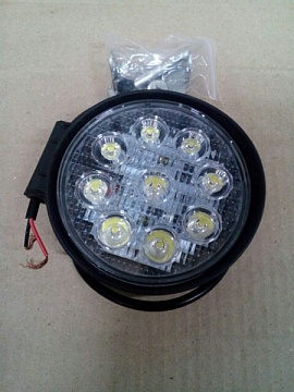 Фара светодиод. дополнит.  9 Cree smd 27Вт, 10-30 В, кругл. 110мм 122427