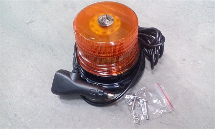 Маячок проблесковый светодиодный 12-24В, магнит, 7 режимов, прикур, МИМ-02 АЕ