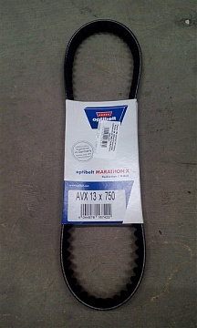 Ремень 750 (AVX13) ГУР ГАЗель бизнес дв. УМЗ-4216 клиновой (зубчатый) (OPTIBELTMARATHON), 3302-AVX13-750