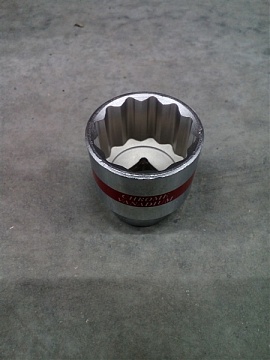 Головка 30,0 сменная торцевая хром. 12-гранная (13697)