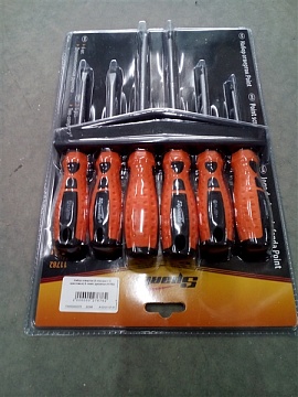 Набор отверток (3 плоских + 3 крестовых) 2- комп. рукоятки (11782)