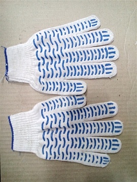 Перчатки х/б ПВХ точка (67715)