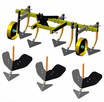 Культиватор-окучник 3-х рядный 53005