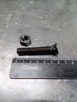 Болт лемешный М10x60 овал. голов. и квадрат. подгол. c гайкой Bellota (1199O)