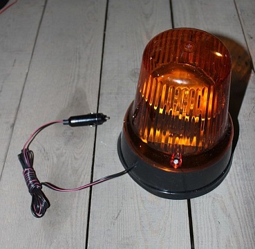 Маячок проблесковый оранжевый 24в (магнит/прикур)