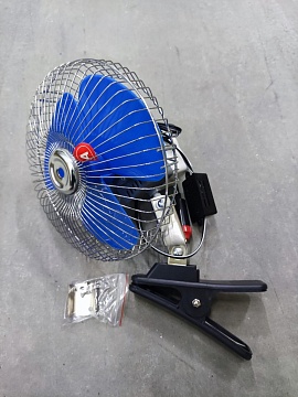 Вентилятор автомобильный (12В) (203/215мм, прищепка + кронштейн)