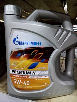 Масло моторное 5W40 4л. (синт) Газпромнефть Премиум API SN/CF