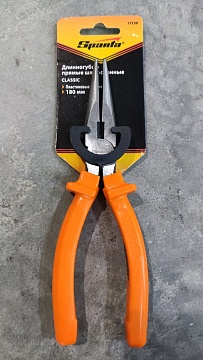 Длинногубцы Classic, 180 мм, прямые шлифованные, пластмассовые рукоятки// SPARTA (17159)