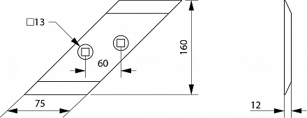 Долото накладное правое РЗЗ.33.760 (н/обр)