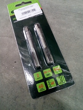 Метчик ручной М 8х1,25 (к-кт в блистере из 2 шт.) 76622