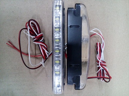 Огни ходовые DRL, 8 SMD 5630 с режимом поворотника 0018с